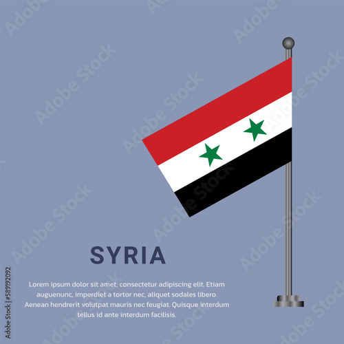 Illustration of Syria flag Template