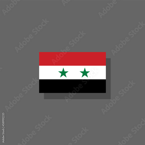 Illustration of Syria flag Template