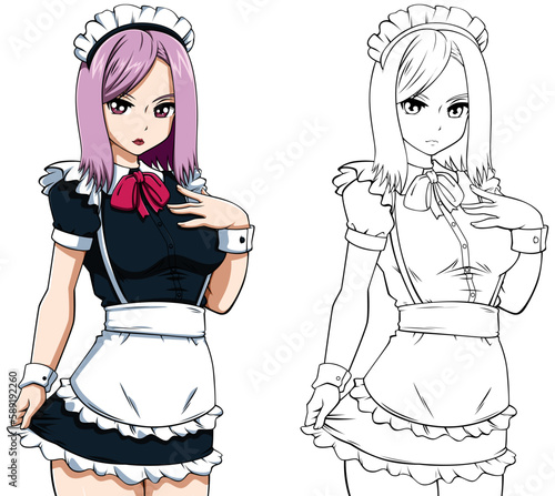 Anime Housemaid Girl