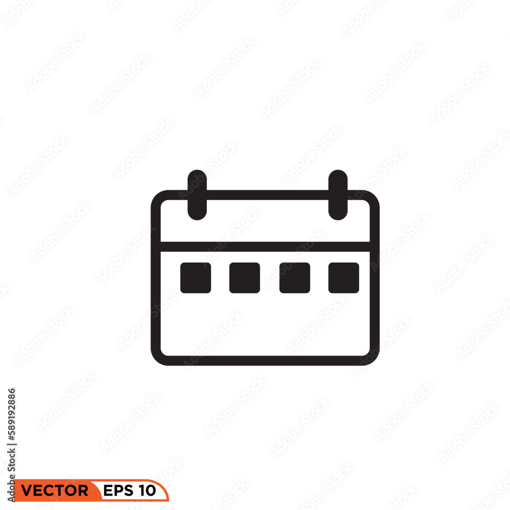 Icon line style vector graphic of calendar Icon line style vector graphic of calendar