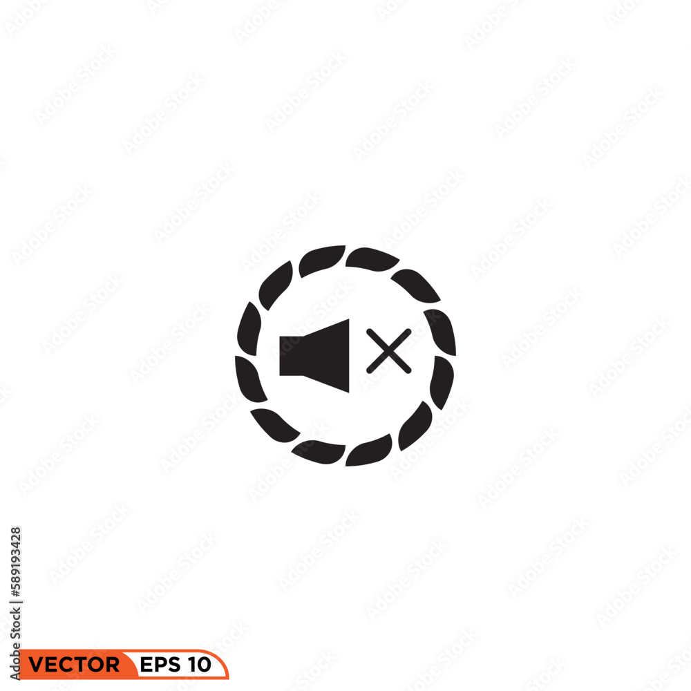 Icon vector graphic of audio off rope abstract Icon vector graphic of audio off rope abstract