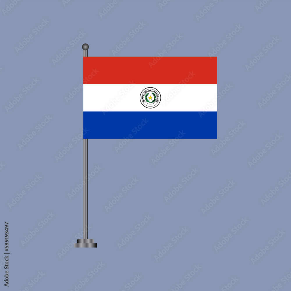 Illustration of Paraguay flag Template Illustration of Paraguay flag Template