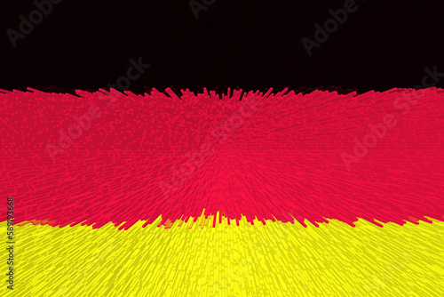 Flag of Germany in red, yellow and black colors. illustration