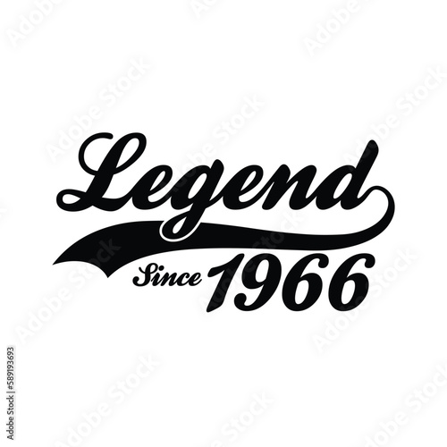 Legend Since 1966 T shirt Design Vector, Retro vintage design