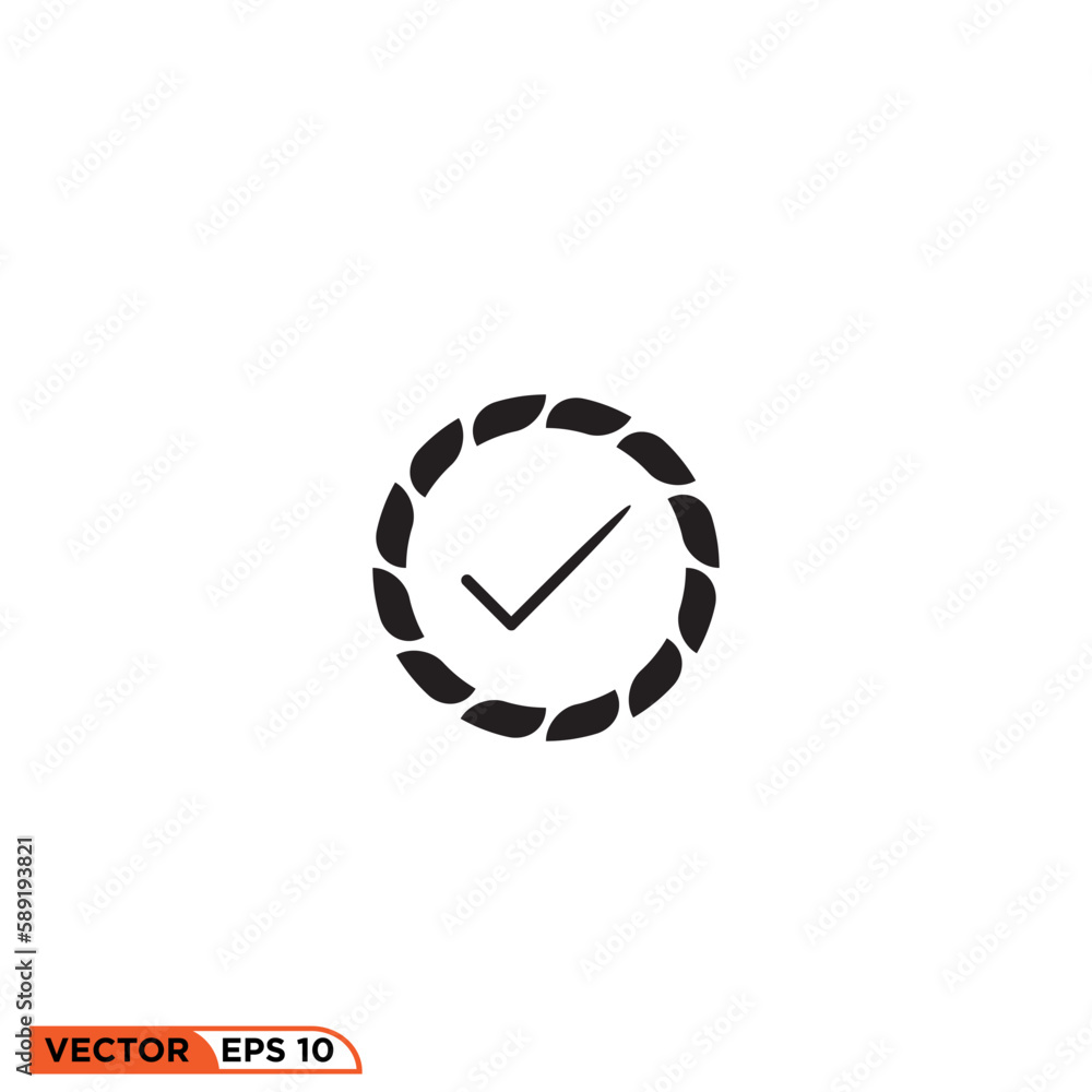 Icon vector graphic of approve rope design Icon vector graphic of approve rope design