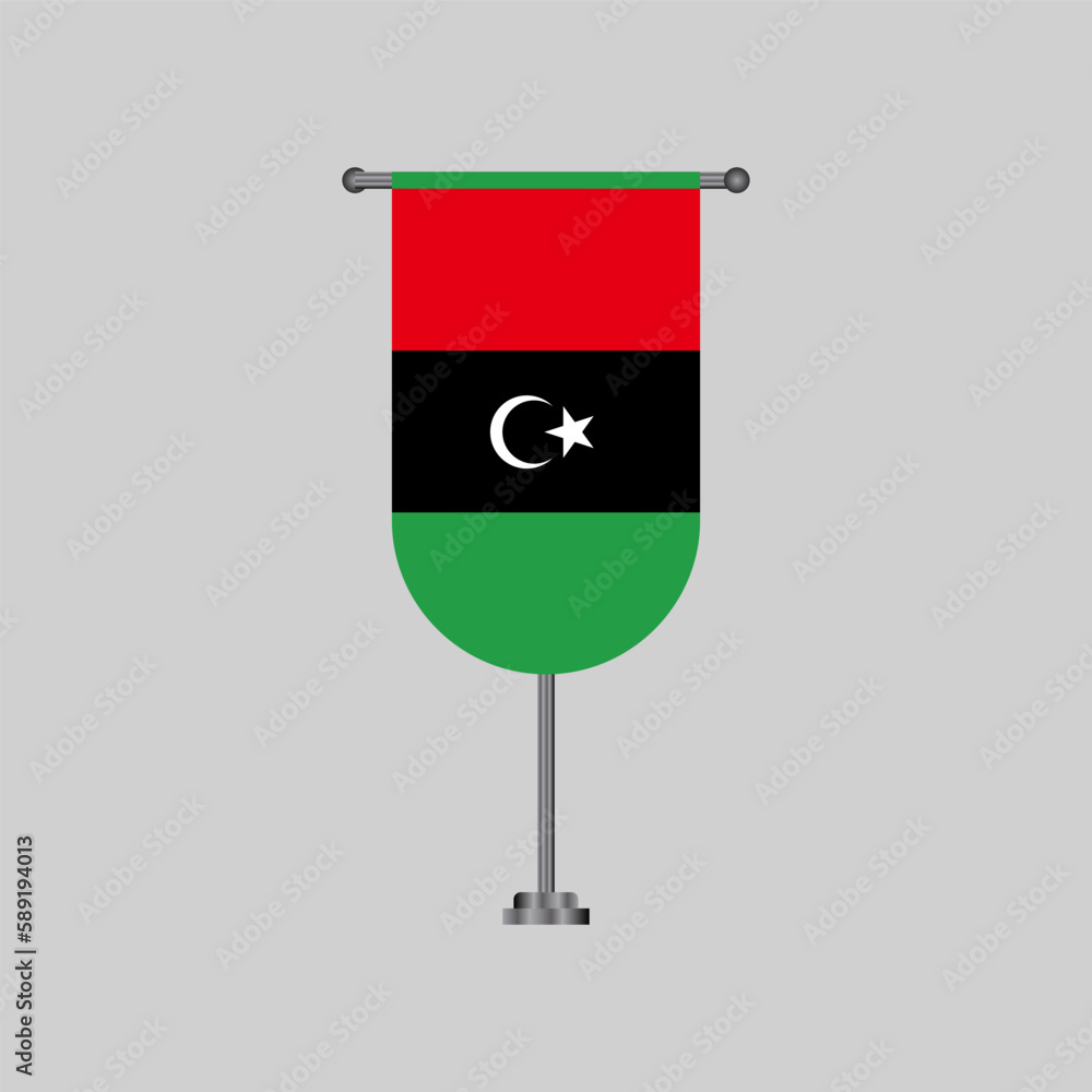 Illustration of Libya flag Template Illustration of Libya flag Template