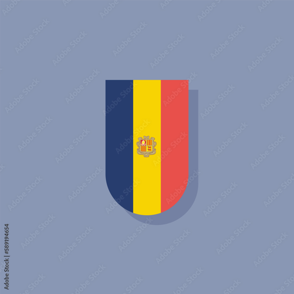 Fototapeta premium Illustration of andorra flag Template