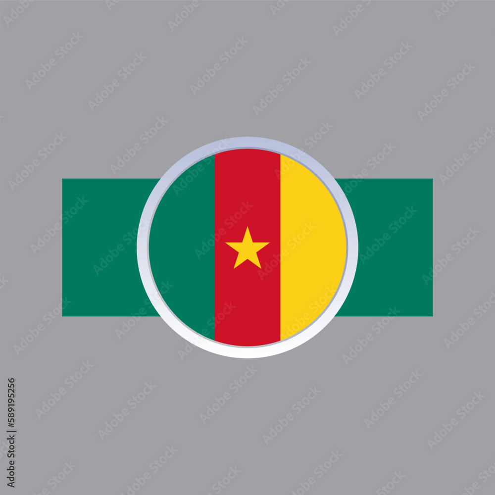 Illustration of cameroon flag Template Illustration of cameroon flag Template