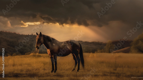 horse in the field © 555XX
