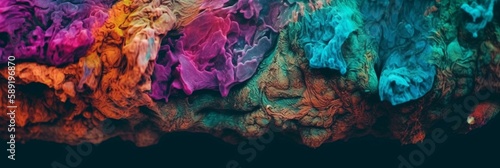 Multicolor green blue purple pink background Toned rock texture
