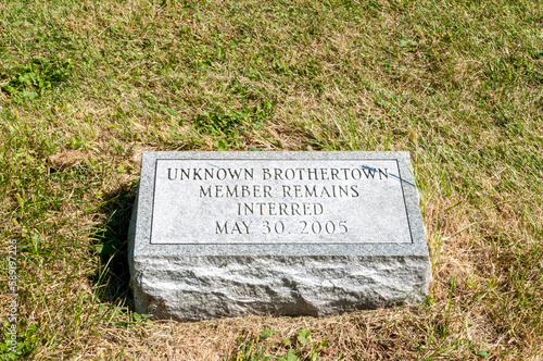 Unknown Brothertown Indian Gravestone At Union Brothertown Indian Cemetery Near Chilton, Wiusconsin photo