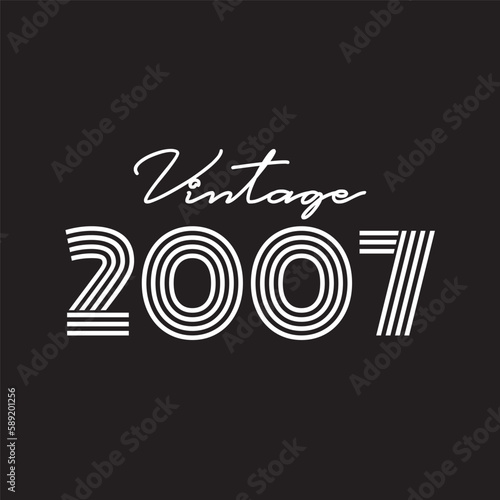 2007 vintage retro t shirt design vector 