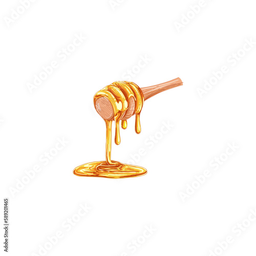 Honey, bee, stick, gold, health,