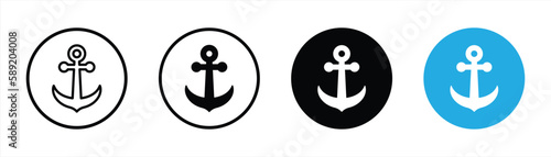 Obraz na plátne anchor icon set