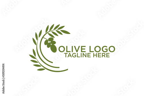 olive oil logo for modern female beauty
