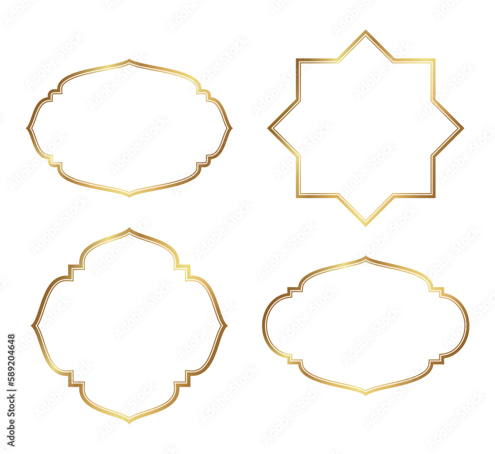 golden arabic frame ramadan kareem. vector eps 10 golden arabic frame ramadan kareem. vector eps 10