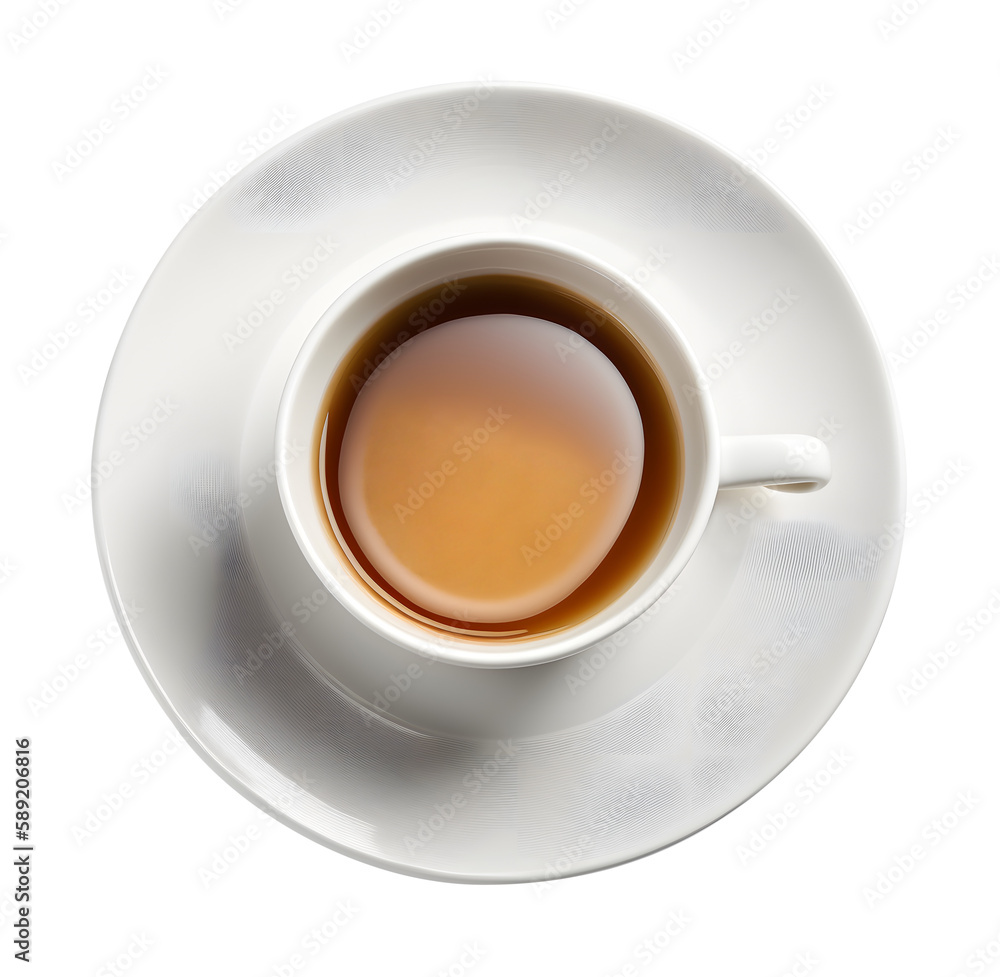 White cup of coffee isolated cut out, hot black americano transparent Ai Generated White cup of coffee isolated cut out, hot black americano transparent Ai Generated