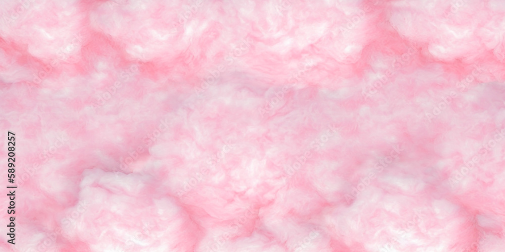 Sweet soft cotton candy background, fluffy pink pastel candyfloss texture, abstract blurred dessert Ai generated