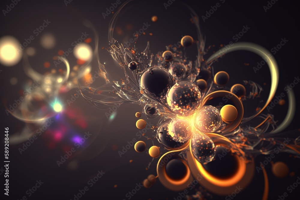 using a minimalist particle design and limited focus depth Generative ...