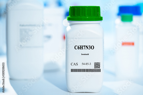 C6H7N3O isoniazid CAS 54-85-3 chemical substance in white plastic laboratory packaging photo