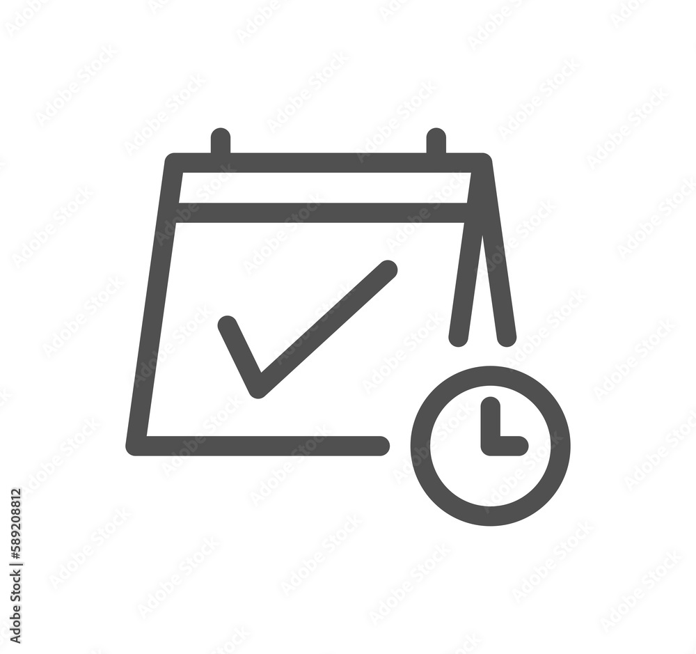 Calendar icon outline and linear symbol.
Calendar icon outline and linear symbol.
