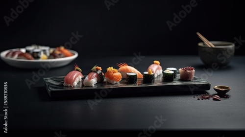 sushi on the table, created with ai generative ai technology