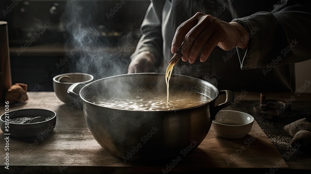cooking in the kitchen, created with ai generative ai technology cooking in the kitchen, created with ai generative ai technology