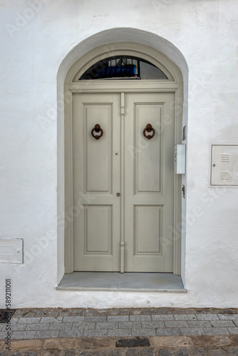 A nice traditional wooden door of a house