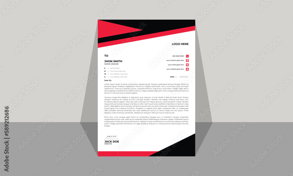 Free vector business letter head design template
Free vector business letter head design template