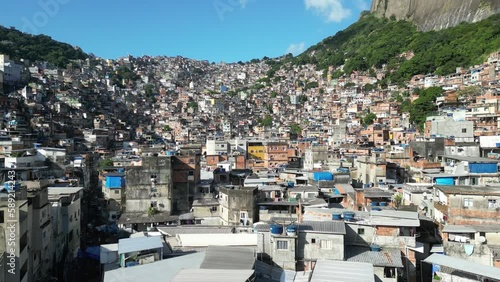 Favela da Rocinha, the Biggest Slum (Shanty Town) in Latin America. Located in Rio de Janeiro, Brazil, it has more than 70,000 inhabitants.