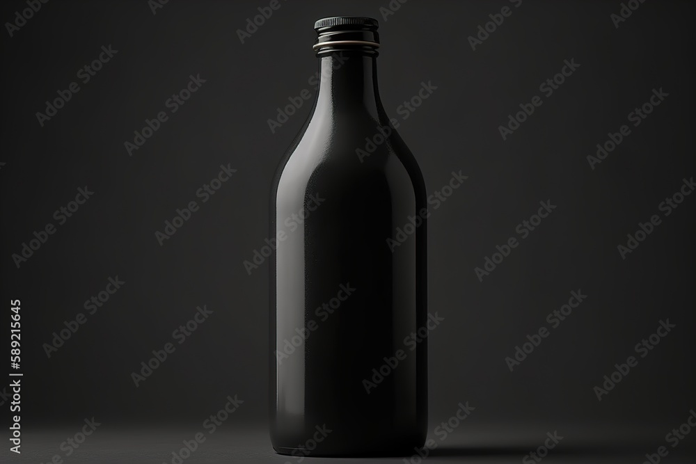 blank bottle filled with black liquid blank bottle filled with black liquid