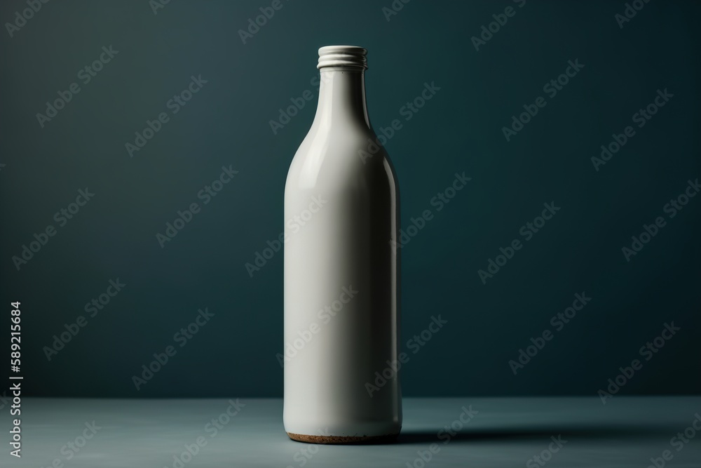 blank white bottle on the table against a background blank white bottle on the table against a background