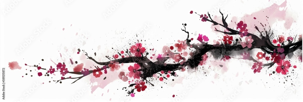cherry blossom leaves and tree