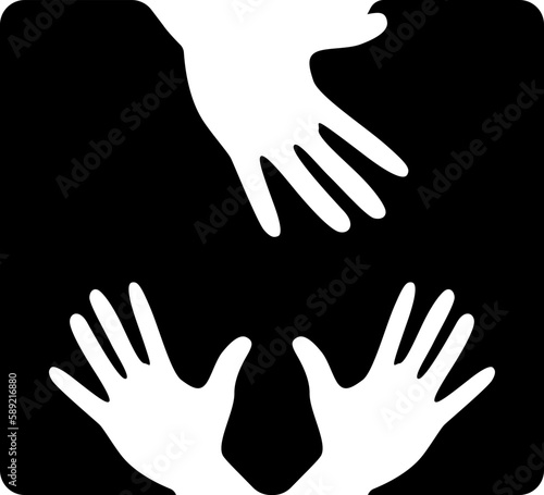 M Letter includes Hand Icon