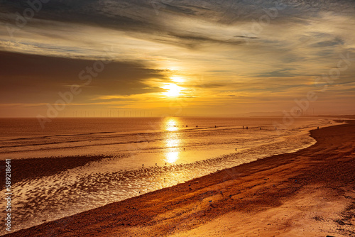 sunset on the beach