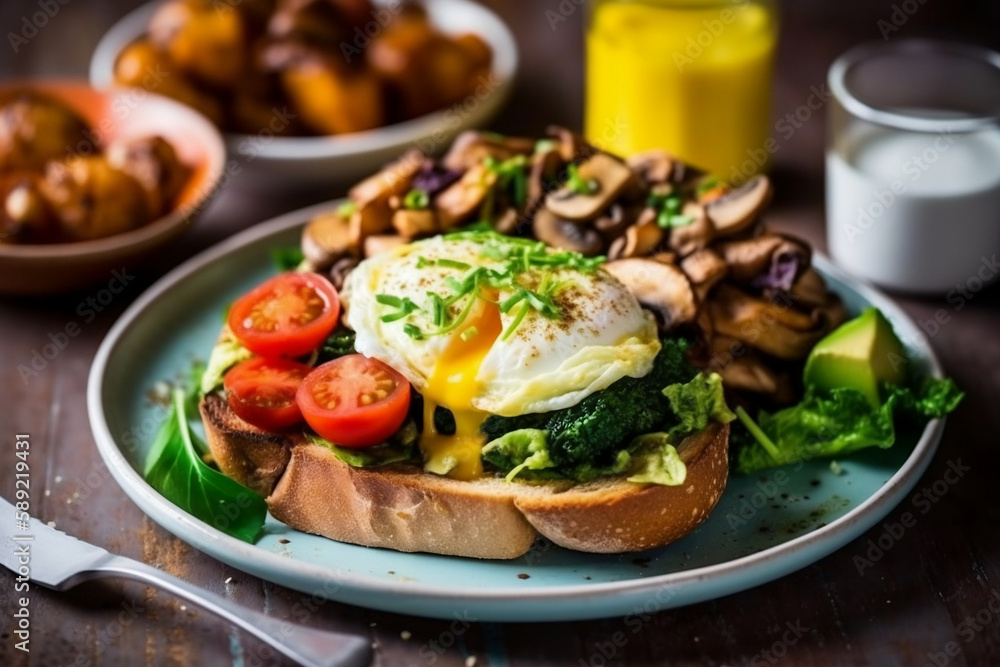 Healthy Vegetarian Breakfast Spread