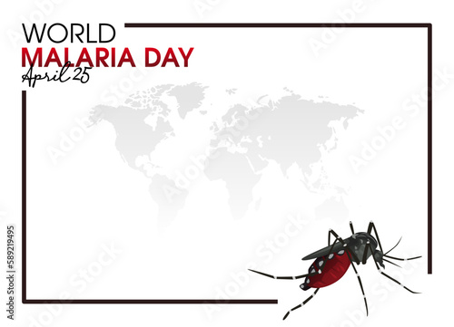 vector graphic of world malaria day good for world malaria day celebration. flat design. flyer design.flat illustration.