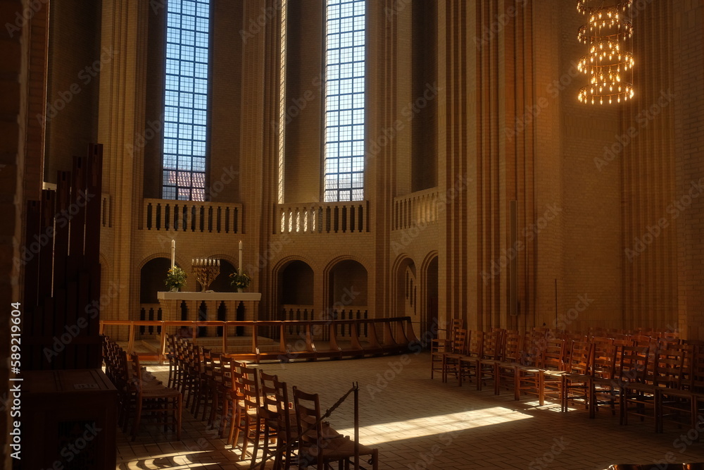Grundtvig's church in sunshine
