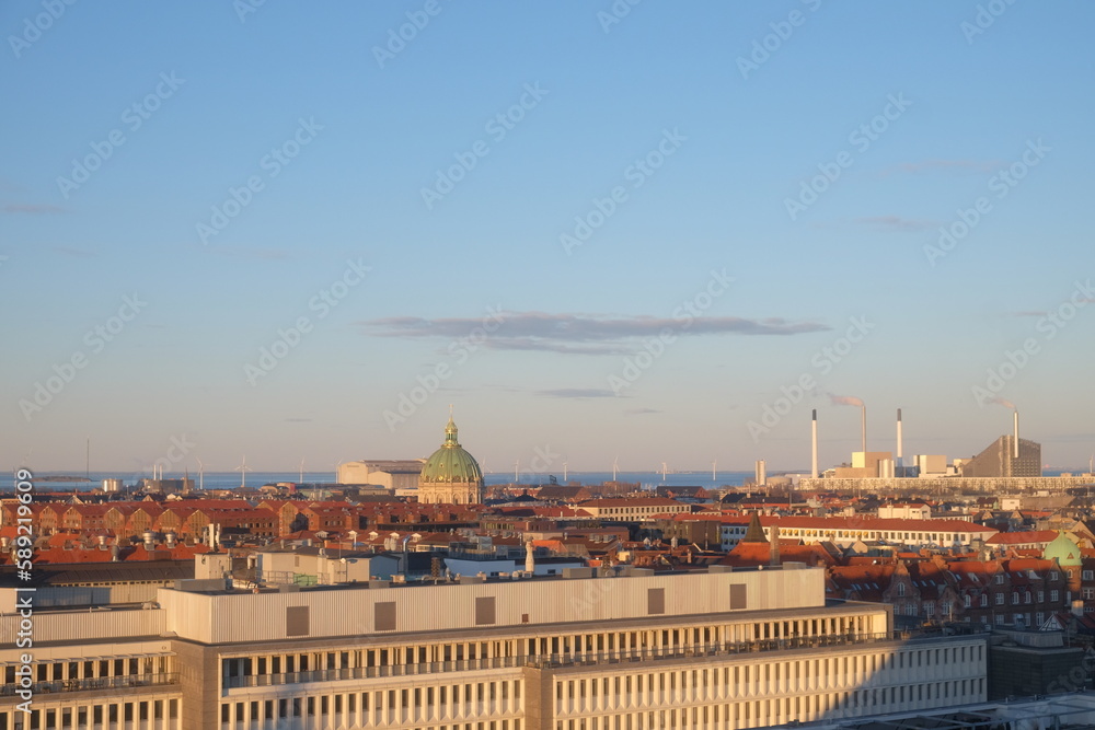 Copenhagen in sunset