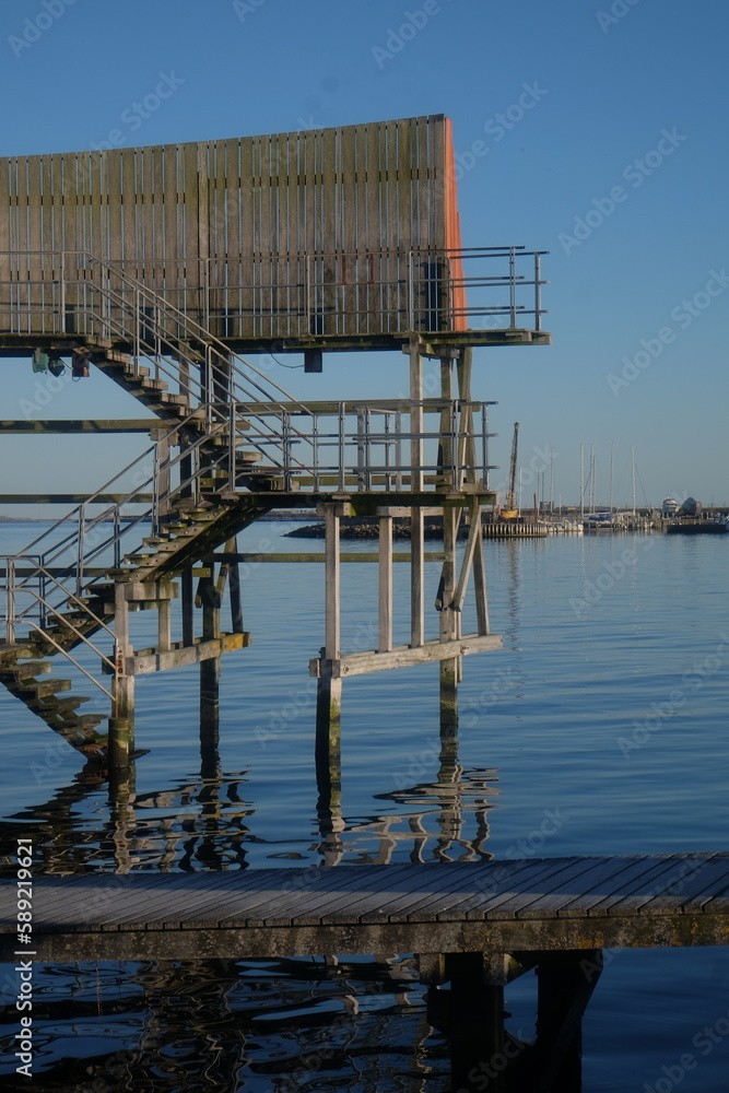 Kastrup sea bath in sunset