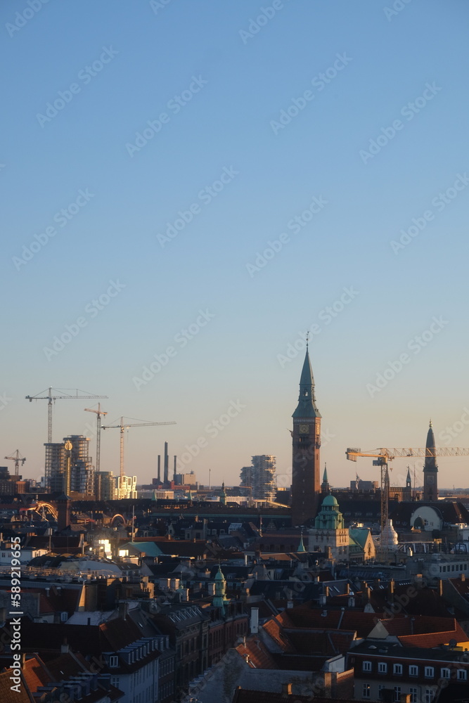 Copenhagen in sunset