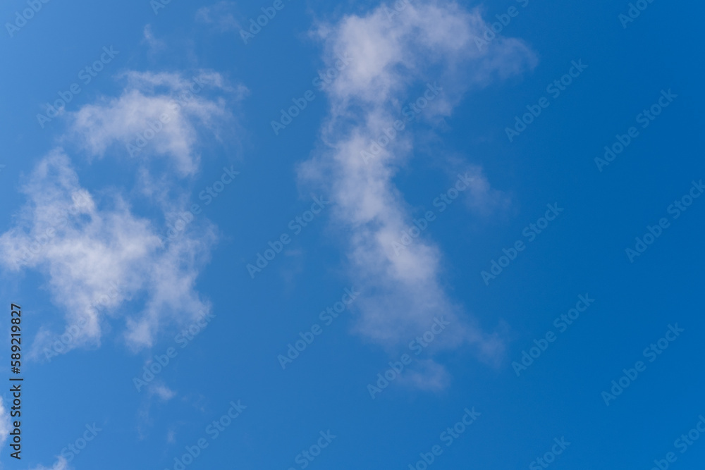 Clear blue sky and white clouds.Beautiful white cloud on clear blue sky as nature concept . Fresh air breeze Clear blue sky and white clouds.Beautiful white cloud on clear blue sky as nature concept . Fresh air breeze