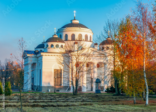 Tableau sur toile Saint Sophia Cathedral in autumn, Pushkin, Saint Petersburg, Russia