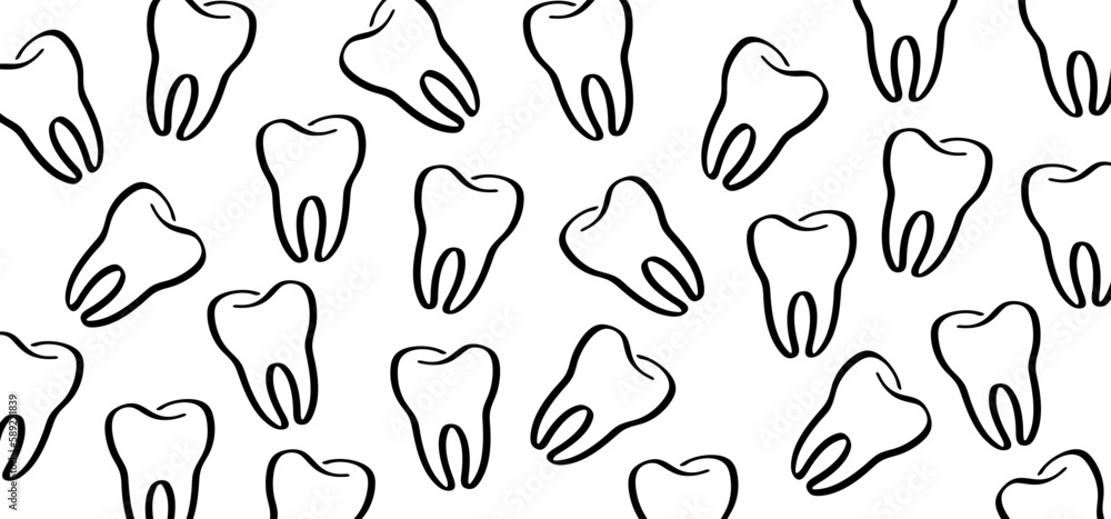 Cartoon healthy, tooth with gums. Molar pattern. Vector drawing silhouette icon. Damage teeth or tooth with caries. Cracked tooth, mouth and dental, damaged. Strong enamel, disease.