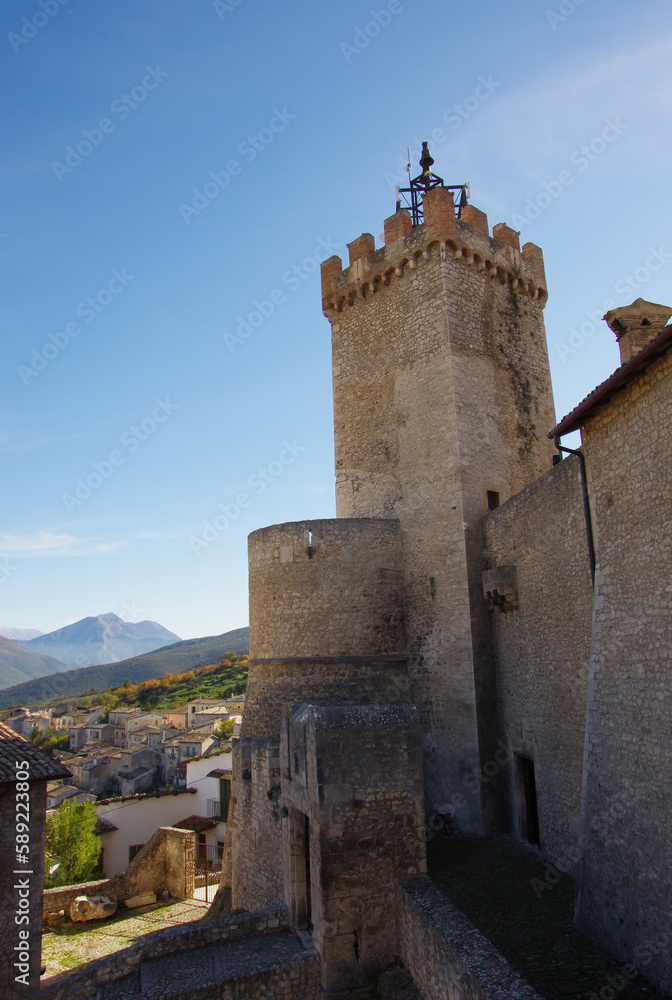 Castello Piccolomini di Capestrano     with the majestic tower  - (AQ) - Abruzzo