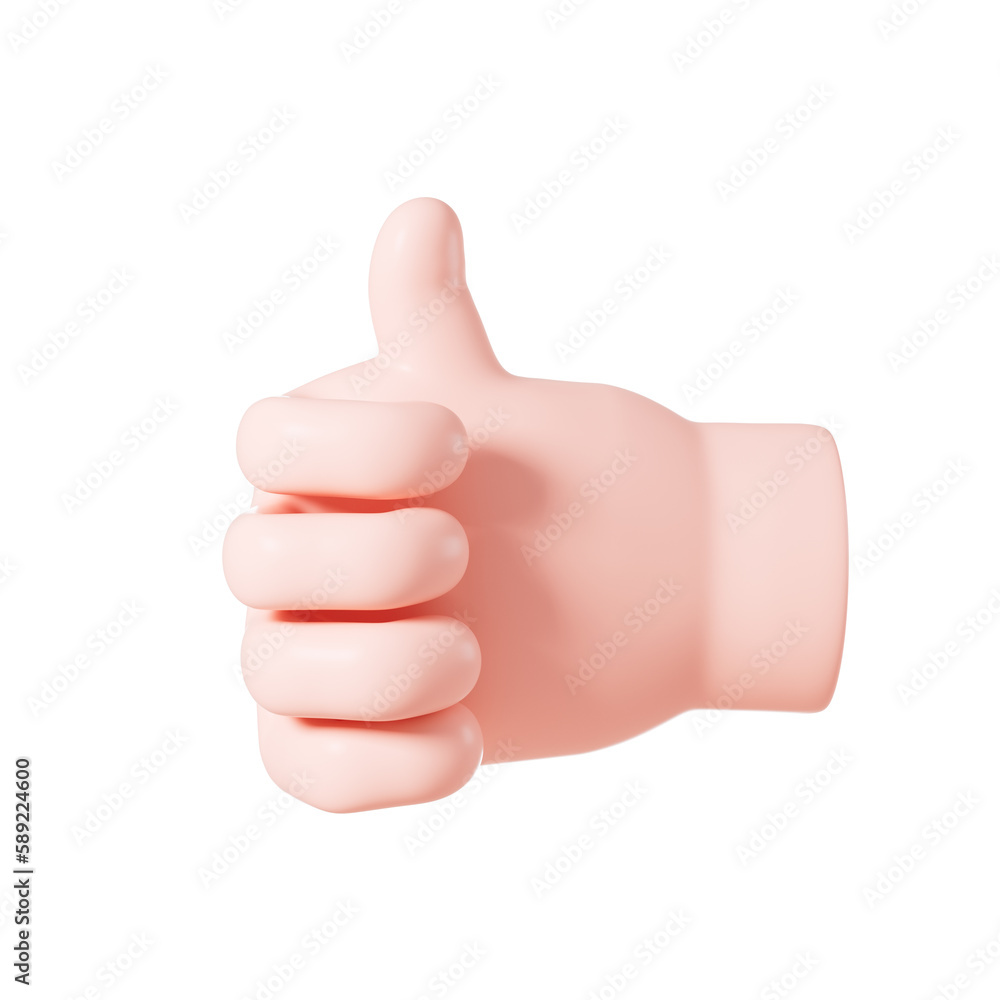 Cartoon diverse hand gestures, 3d rendering. Cartoon diverse hand gestures, 3d rendering.