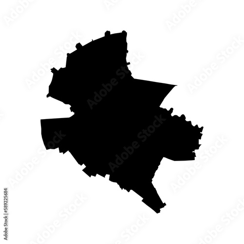 Bucharest development region map  region of Romania. Vector illustration.