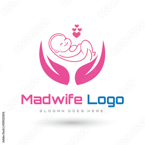 Midwife Association Logo Design Vector