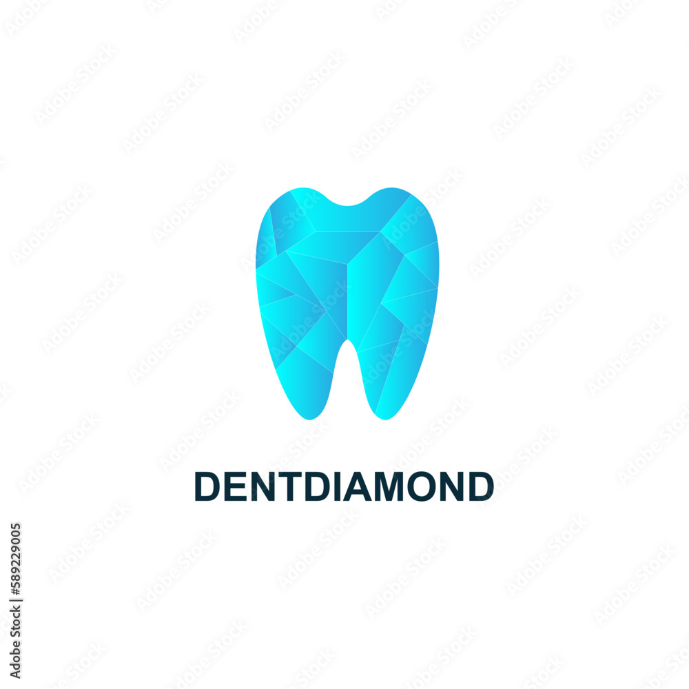 Tooth illustration. Dental with diamond style. Logo template vector. Tooth illustration. Dental with diamond style. Logo template vector.