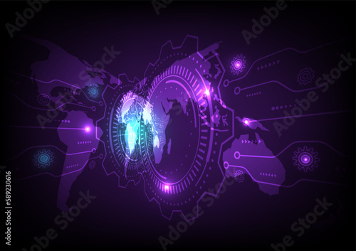 Abstract future technology concept background. Vector illustration for your graphic design.

